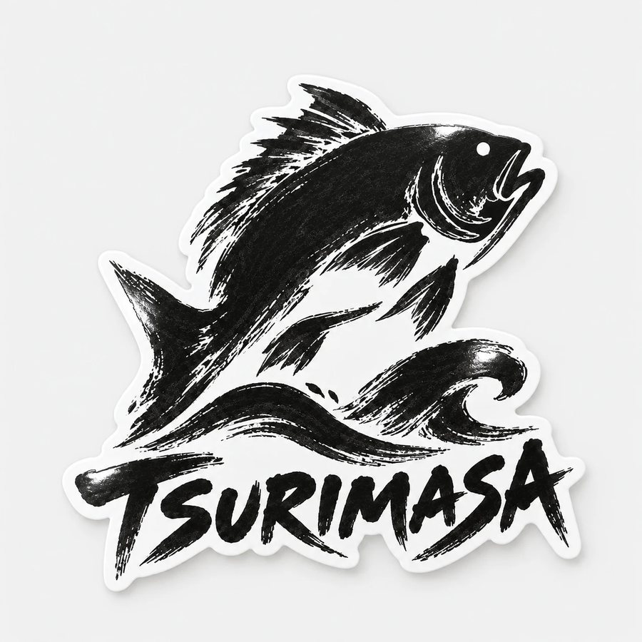 釣り勝 撥水ステッカー